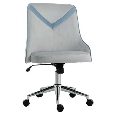 Vinsetto Leisure Chair Velvet-Feel Fabric Computer Home Bedroom Armless Rocking w/ Wheels