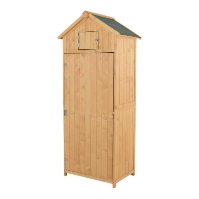 Outsunny Garden Shed, Water-resistant Spire Roof-Burlywood Colour