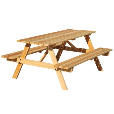 Outsunny 4-Seater Wooden Picnic Bench Set-Fir Wood