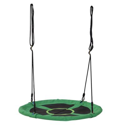 HOMCOM 100cm Giant Nest Web Rope Hanging Tree Swing Seat Round Backyard Playground