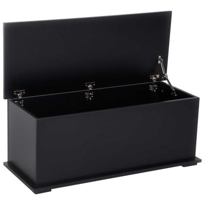 HOMCOM Storage Chest Trunk, 100Lx40Wx40H cm Chipboard-Black
