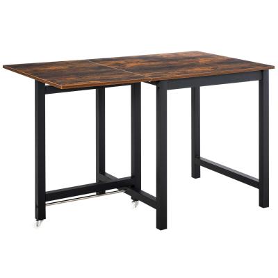HOMCOM Drop Leaf Kitchen Folding Table Foldable Desk for Dining, Working & Writing