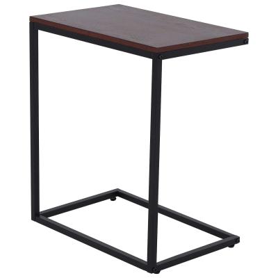 HOMCOM bijzettafel in C-vorm koffietafel salontafel statafel metalen tafel