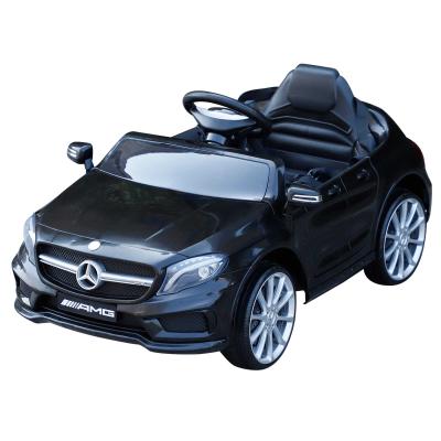 HOMCOM 6V Licensed Mercedes Benz Kids Ride On Car Headlight Music Remote Control Black