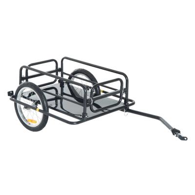 HOMCOM Bike Cargo Trailer in Steel Frame-Black