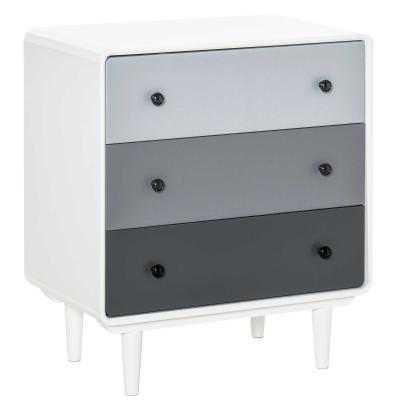 HOMCOM Nordic Side Cabinet Home Organizer w/ 3 Storage Drawer for Bedroom, Living Room