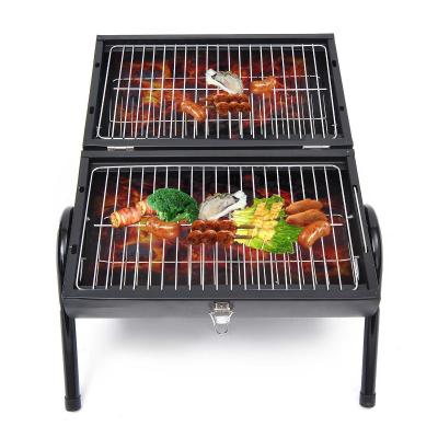 Outsunny Portable Charcoal Trolley BBQ Grill-Black