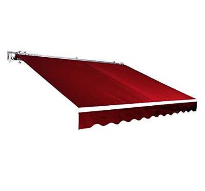 Outsunny Manual Retractable Awning, 3x2.5 m-Red
