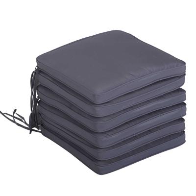 Outsunny Set of 6 Chair Cushion Seat Pads Dining Chair w/ Straps Indoor Outdoor