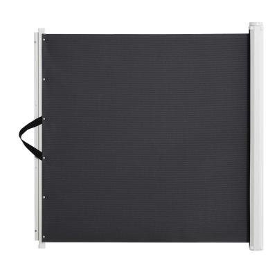PawHut Retractable Safety Gate Folding Room Divider Barrier for Dogs Pets 115Lx82.5Hcm Grey