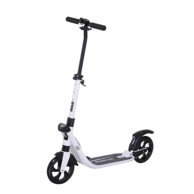 HOMCOM Foldable Kick Scooter, Adjustable Height, 93.5L x 38W x 95-105Hcm-White