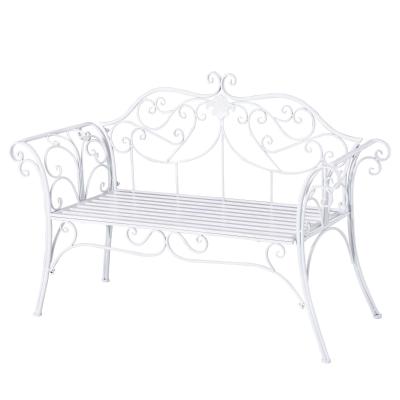 Outsunny Metal/Stee Bench-White