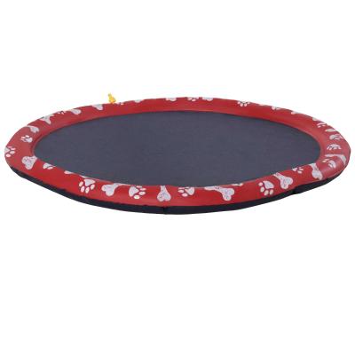 PawHut Splash Pad Sprinkler for Pets Dog Bath Pool Water Game Mat Outdoor 170cm