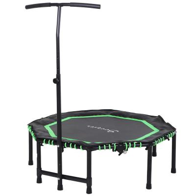 HOMCOM 48" Mini Hexagon Steel Frame Trampoline w/ Adjustable Handle Green