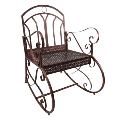 Outsunny Iron Rocking Chair-Bronze