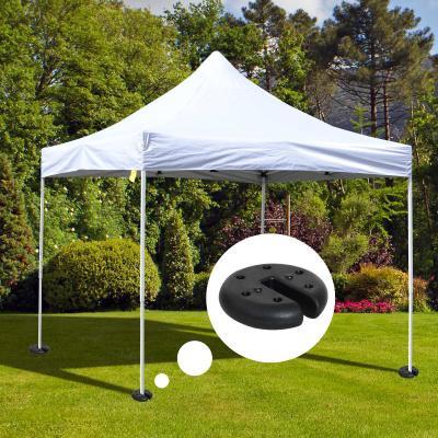 Outsunny® 4 tlg. Pavillon Standfuß Gewicht Partyzelt Pavillongewicht befüllbar bis 5 kg HDPE-Kunststoff Schwarz Ø25 x 6 cm