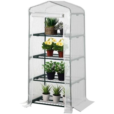 Outsunny® Gewächshaus Innenhof Balkon warmer Mini-Tragbarer Metallrahmen