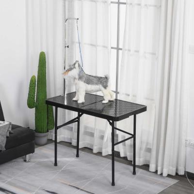 PawHut® Trimmtisch Tierpflegetisch Schertisch Pflegetisch für Hunde klappbar Schwarz