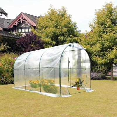 Outsunny® Foliengewächshaus 3,5x2x2m transparent mit Stahlrohrrahmen