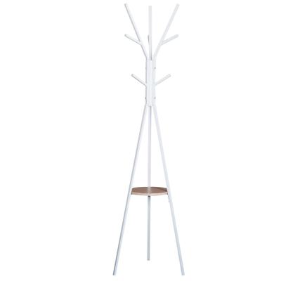 HOMCOM® Garderobenständer Standgarderobe Kleiderständer Flurgarderobe Metall Grau