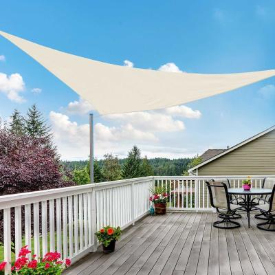 Outsunny® Sonnensegel (cream) Dreieck 3x3x3 m HDPE - atmungsaktiv