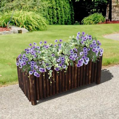 Outsunny® Hochbeet L120 x W50 x H50cm Pflanzkasten Gemüsebeet Holz