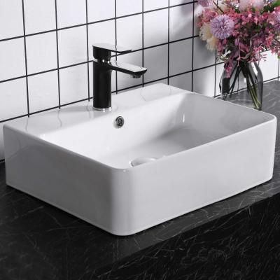 kleankin® Waschbecken Waschschale Waschtisch Aufsatzwaschbecken Keramik 52 x 42 x 15,5 cm