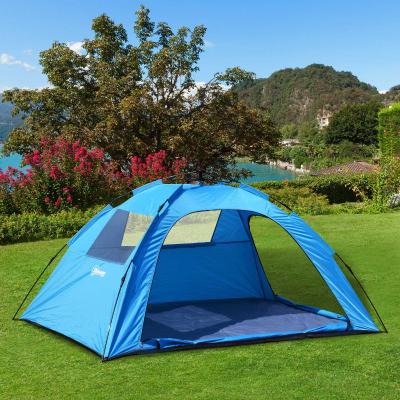 Outsunny® Campingzelt Pop Up Zelt für 2 personen Blau L223 x B150 x H110cm