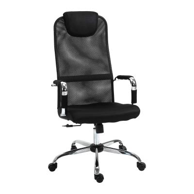 Vinsetto Bureaustoel met kantelfunctie in hoogte verstelbare vijf-sterrenvoet nylon staal mesh