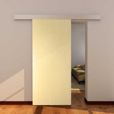HOMCOM® Raumteiler mit Schiebefunktion | Aluminium, MDF | Natur | 88 x 203,5 cm