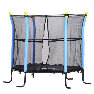 HOMCOM® Trampolin Kinder Gartentrampolin mit Sicherheitsnetz Randabdeckung Ø155cm bis 60kg