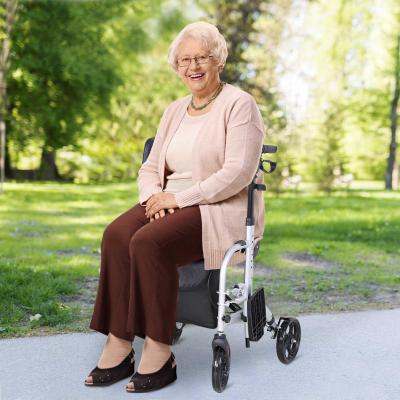 HOMCOM® Rollator | Aluminium, Nylon, PVC | 98 x 62 x 84–97 cm | Schwarz, Silber