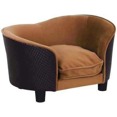 PawHut® Hundesofa Hundecouch Haustiersofa Hundematte Hundebett Wildlederimitat Braun