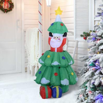 HOMCOM® Aufblasbarer Weihnachtsbaum LED Weihnachtsdeko 160 cm