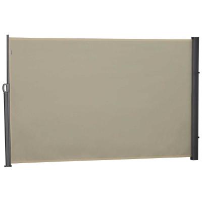 Outsunny® Seitenmarkise Sichtschutz Sonnenschutz Seitenrollo Polyester Beige 3 x 2 m