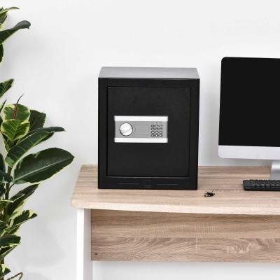 HOMCOM® Safe Möbeltresor Tresor mit Elektronikschloss Stahl Schwarz 38x31x42,7cm