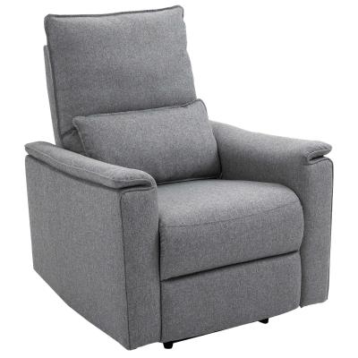 HOMCOM® Relaxsessel Liegesessel TV Sessel Einzelsofa 150° neigbar Leinen-Touch Grau