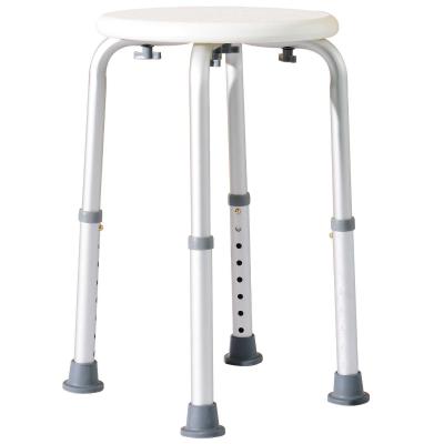 HOMCOM® Duschhocker Badestuhl Badehocker rund 8-fach höhenverstellbar