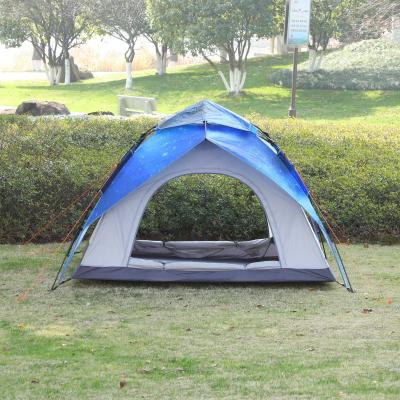 Outsunny® Zelt für 3-4 Personen Campingzelt mit Heringen Kuppelzelt Polyester Sternenfarbe