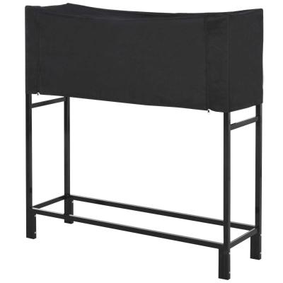 Outsunny® Kaminholzständer mit Sicherheitsabdeckung Brennholzregal Feuerholzablage Stahl