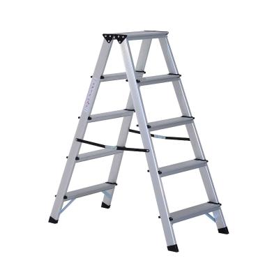 HOMCOM Trittleiter mit 5 Stufen | Aluminium | Rutschfest | 88 x 45 x 103 cm