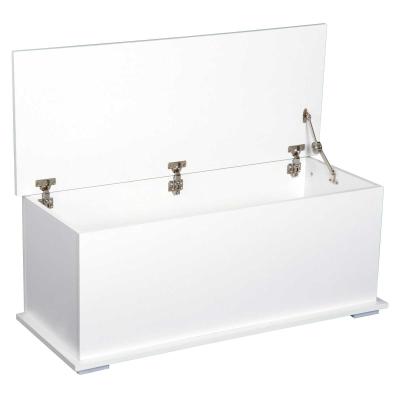 HOMCOM® Aufbewahrungsbox | Truhe | Holz | 100 x 40 x 40 cm | Weiß