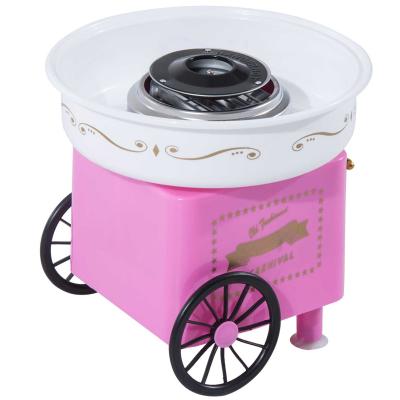 HOMCOM® Zuckerwattemaschine Zuckerwattegerät Zuckerwatte Maschine 450-550 Watt Pink/Rot