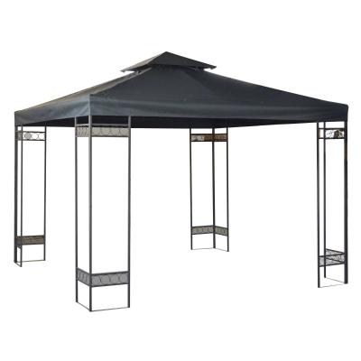 Outsunny Ersatzdach Pavillondach für Metallpavillon Gartenpavillon Partyzelt Gartenzelt Polyester 3x3m Kohlegrau