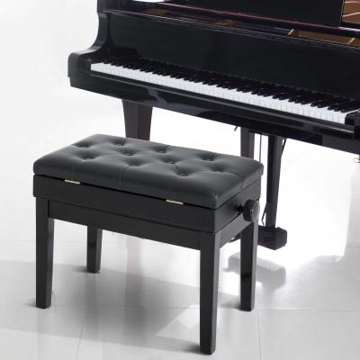 HOMCOM Klavierhocker Klavierbank Klavier Bank Schminkhocker Hocker mit Stauraum höhenverstellbar 54,5 x 33 x 48-58 cm