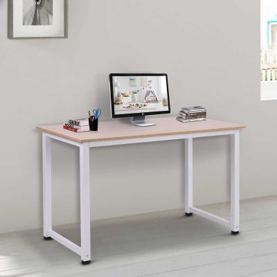 HOMCOM Schreibtisch Küchentisch Computertisch Arbeitstisch PC-Tisch Bürotisch Arbeitstisch für Zuhause MDF Weiß 120 x 60 x 76 cm
