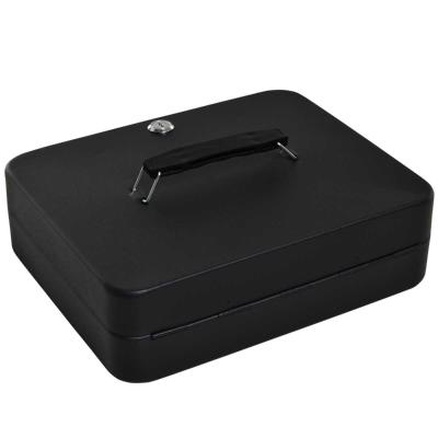 HOMCOM® Geldkassette mit Geldfach Münzfach Geldzählkassette Stahl PP Schwarz