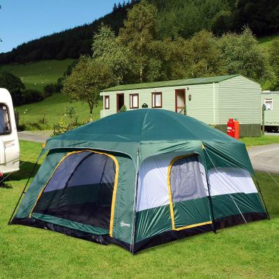 Outsunny® Campingzelt Kuppelzelt 4-8 Personen Grün L410 x B310 x H225cm