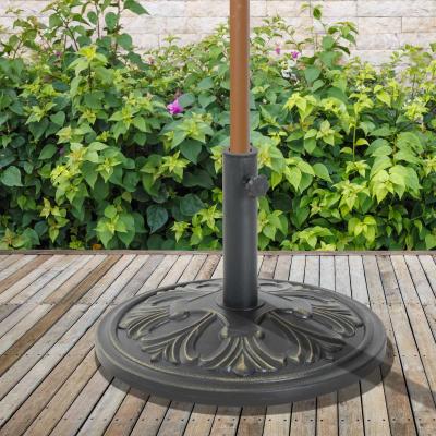 Outsunny Sonnenschirmständer Schirmständer Schirmhalter Schirmfuß 13 kg Ständer Schirm Ø35/Ø38/Ø48mm Kunststoff + Zement Antik Bronze Ø48 x 34 cm