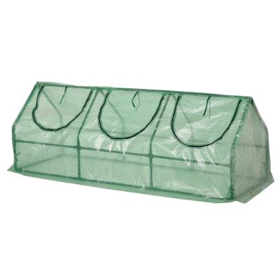 Outsunny® Gewächshaus mit Fenster PE Treibhaus Tomatenhaus Frühbeet 180x60x60cm Grün